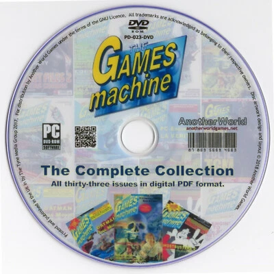 THE GAMES MACHINE UK MAGAZINE Full Collection on Disk AMIGA/ATARI ST/AMSTRAD/C64