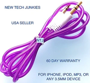 3.5mm male stereo audio aux auxiliary cable for iPod mp3 car iPhone 4s 5c 6 plus - Picture 1 of 62