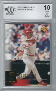 Bobby Abreu Phillies 2001 baraja superior tarjeta 10 o mejor calificada - Imagen 1 de 2