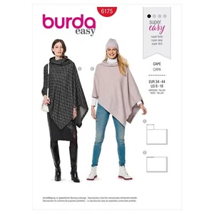 BURDA 6175 MISSES CAPES Sewing Pattern  Size 8 - 18 Skill level: SUPER EASY - Picture 1 of 7