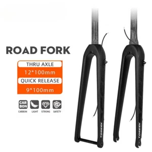 Carbon Gravel Road Bike Front Fork 12*100mm 9*100mm Tapered Tube / Straight Tube - Picture 1 of 29