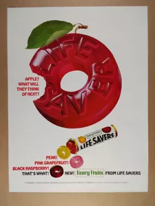 Life Savers Fancy Fruits Candy 1965 anuncio impreso vintage - Imagen 1 de 1