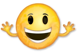 SuperShape XL Emoticons Smiley Face Shape Balloon - Picture 1 of 1