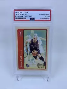 Jason Kidd Signed 2004 Fleer Tradition IP Auto PSA/DNA New Jersey Nets - Picture 1 of 2