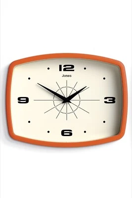 Reloj de Pared Retro Película Cuadrado Rectangular Cocina Oficina Diseñador Estuche Colorido Foto 1 de 4