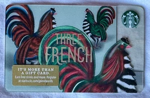 2018 Collectible Starbucks Card 🐔🐔🐔 THREE FRENCH HENS - No Value Added - Bild 1 von 2