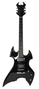 Zenison Heavy Metal Rock Style Electric Guitar Solid Wood Body Maple Black - Picture 1 of 3