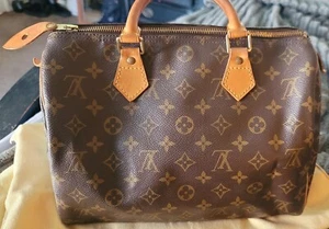 Louis Vuitton Speedy Shoulder Bag 30 Brown Canvas - Picture 1 of 21