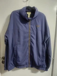 Vintage Reebok Sz XL / 2XL Windbreaker Tracksuit Jacket Blue Golf 27" Pit To Pit - Picture 1 of 4