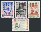 Liberia C93-C96, scharniert.Mi 483-486. UN, 10. Jahr 1945.UN-Charta, Generalversammlung.
