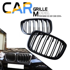 1Pair Front Bumper Grill Grille Gloss Black For 2018-2021 BMW X3 G01 X4 G02 - Bild 1 von 8