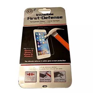 Qmadix First Defense Screen Protector Tempered Glass for Apple iPhone 6 6s 7 8 - Picture 1 of 12