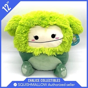 Squishmallow Kellytoy Plush Limited Squad Bren The Green Big Foot Yeti 12" NWT - Picture 1 of 3