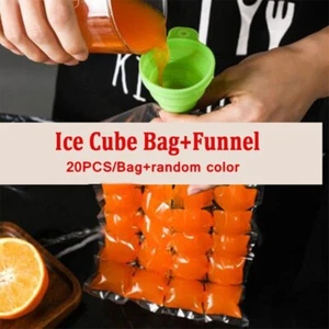 Ice Cube Bag Clear Disposable Bag Fridge Freezer - Picture 1 of 8