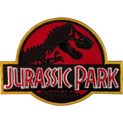 Jurassic Park Patch Iron Sew On Clothes Bag Jacket Dinosaur Embroidered Badge