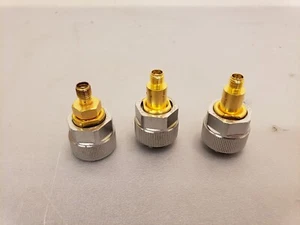 QTY=3 Amphenol APC-7 to SMA Male Female RF Microwave Adapters - Zdjęcie 1 z 3