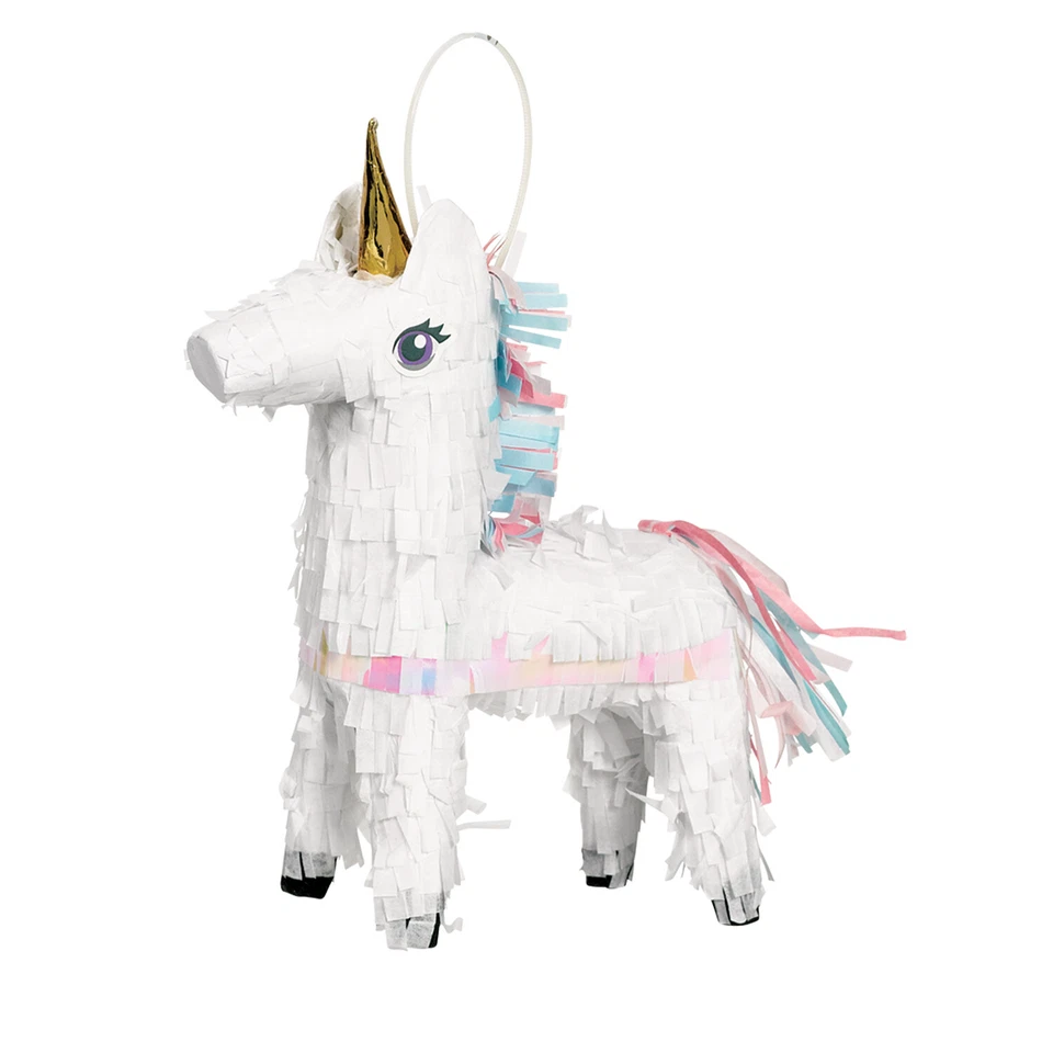 Unicorn Mini Pinata Hanging/Table Decoration 19cm x 13cm Unicorn Party Supplies - Image 1 of 1