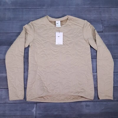 NIKE Dri-FIT Damen Midlayer Pull Over Golf Sweatshirt Womens Size XS Beige - Image 1 of 4