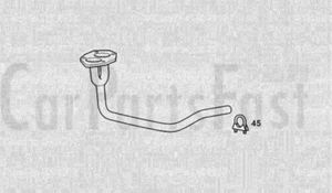 EXZA2002 FRONT PIPE Yugo 55 1.1 Petrol Hatchback 01/1986 to 12/1991 - Picture 1 of 1