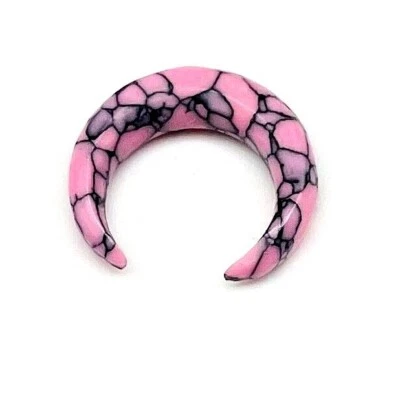 Pink Turquoise Organic Stone  Septum  Pinchers, size 12g to 5/8''and Customizes - Image 1 of 4