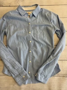 Hollister Button Down Hemd Herren Small Stretch hellblau Tasche Logo Kragen - Bild 1 von 5