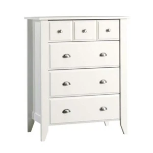 SAUDER Chest Coastal Cottage Particle Board Shoal Creek 4-Drawer Soft White - Picture 1 of 3