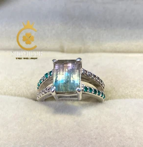 Watermelon Bicolor Tourmaline Ring – Handcrafted in 925 Silver, Gift for Her - Picture 1 of 5