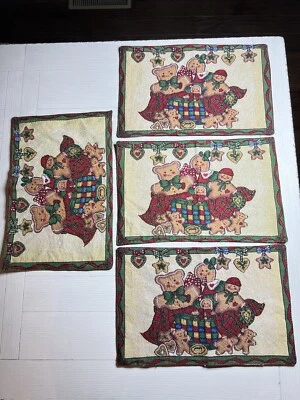 复古挂毯圣诞姜饼家庭桌椅 4 件套 — 第 1/3 张图片