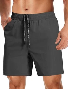 Mens Athletic Shorts 7 Inch Quick Dry Gym Running Shorts with Pockets Lightwe... - Picture 1 of 7