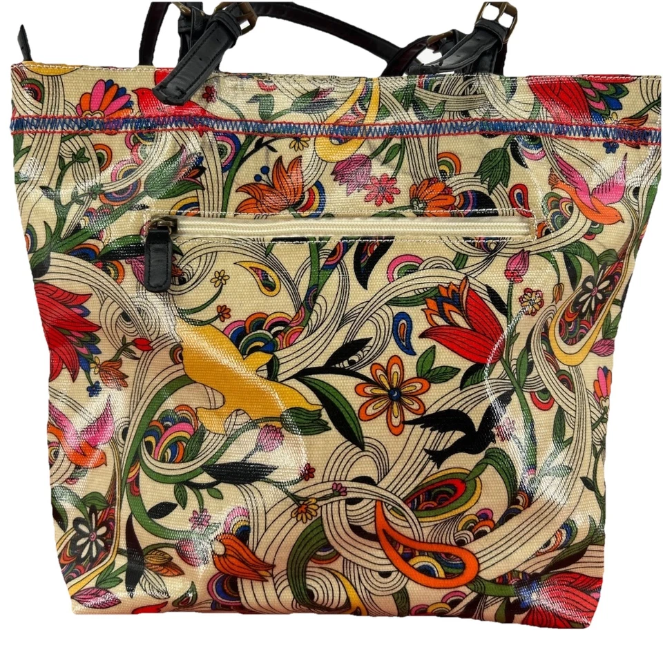Bolso de Mano Floral Pájaros Mediano Colorido Diseño Abstracto Mujer Cartera Boho Foto 1 de 4