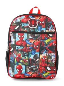 Spider-Man Boys 16" Laptop Backpack with Light up Badge, Red - Picture 1 of 10
