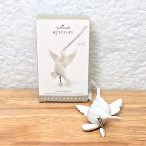 Vintage HALLMARK Keepsake Two Love Doves Christmas Ornament 50th Anniversary - Picture 1 of 11