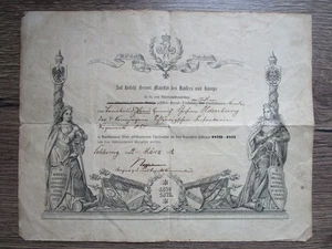 Oldenburg-Urkunde zur Kriegsdenkmütze 1870-71  I.R.Nr.84 - Bild 1 von 4