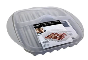 Compact Microwave Bacon, Sausage Meat & Poultry Cooking Tray with Protective ... - Picture 1 of 7