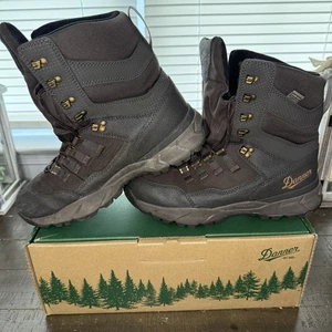 Danner Vital Herren 8" Leder Textil Wasserdicht Weiche Spitze Stiefel Braun Größe 9 EE - Bild 1 von 8