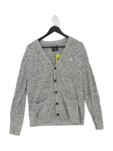 Abercrombie & Fitch Women's Cardigan M Grey 100% Cotton V-Neck Cardigan - Picture 1 of 5