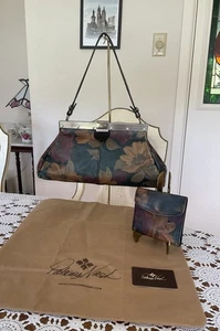 PATRICIA NASH LEDER UMHÄNGETASCHE TASCHE ENLIGHTENED GARDEN MIT GELDBÖRSE - Bild 1 von 15