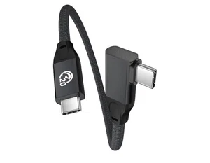 Rechter Winkel USB C Kabel 6 Zoll 0,5 Fuß Kurz USB C auf USB C 90 Grad Kabel 100... - Bild 1 von 7