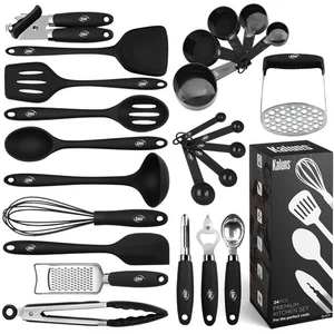 Juego de utensilios de cocina de silicona 24 piezas juego de utensilios de cocina de silicona - se puede abrir... - Imagen 1 de 7