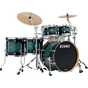 TAMA Starclassic Performer 5-Piece Shell Pack w/22" Bass Molten Steel Blue Burst - Picture 1 of 8