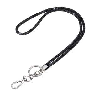 Cordón Bling, Cordón Cristal Estrás 19"/48cm para Llaves de Tarjeta de Identificación, Negro - Imagen 1 de 6