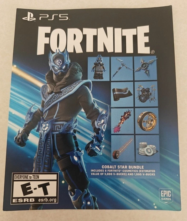 Fortnite Game Limited Edition Digital Code Cobalt Star Bundle + 1000 V Bucks - Imagen 1 de 1