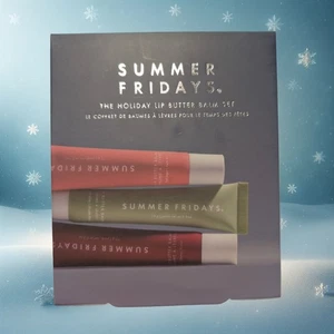 Summer Fridays Holiday Lip Butter Balm Set Of 3 Full Size Vegan New - Picture 1 of 2