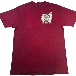 1994 Harley Davidson Sturgis Graphic T-Shirt Burgundy Hanes Beefy-T Size L - Bild 1 von 12