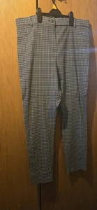 Primark Womens Black & White Check Trousers UK Size 18 - Picture 1 of 5