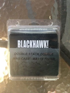 BLACKHAWK DOUBLE STACK, DOUBLE MAG CASE, MATTE BLACK FINISH, MODEL 410610PBK  - Picture 1 of 6