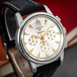 Longines watch heritage conquest 38mm automatic chronograph men man L1.641.4 - Imagen 1 de 15