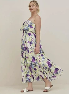 NWOT Torrid Strapless Challis Maxi Dress Women's Plus size 3 (6508 - Picture 1 of 9