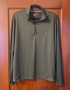 Polo Ralph Lauren Uomo Grande Verde Performance Quarto Zip Golf Pullover NUOVO - Foto 1 di 8