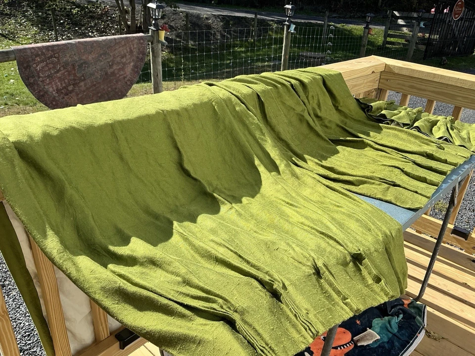 "Juego de 2 paneles y cenefas JC Penney cortinas verdes 36X52 paneles una cenefa 52"" A20" Foto 1 de 4